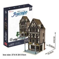   3D puzzle: Tudor Restaurant (UK) CubicFun 3d híres épület makettek