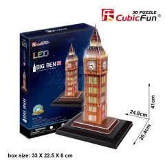   3d LED lighting puzzle: Big Ben (UK) Cubicfun 3D building models