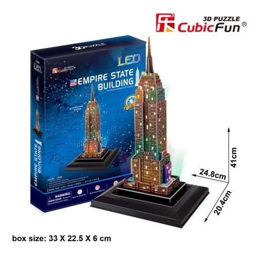 3d LED lighting puzzle: Empire State Building (USA) Cubicfun 3D building models