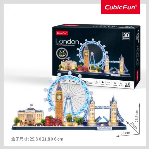 3d LED lighting puzzle: London Cityline Architecture Model, CubicFun 