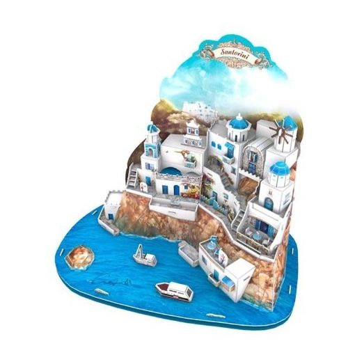 3D puzzle: Santorini island (Greece) Cubicfun 3D building mo