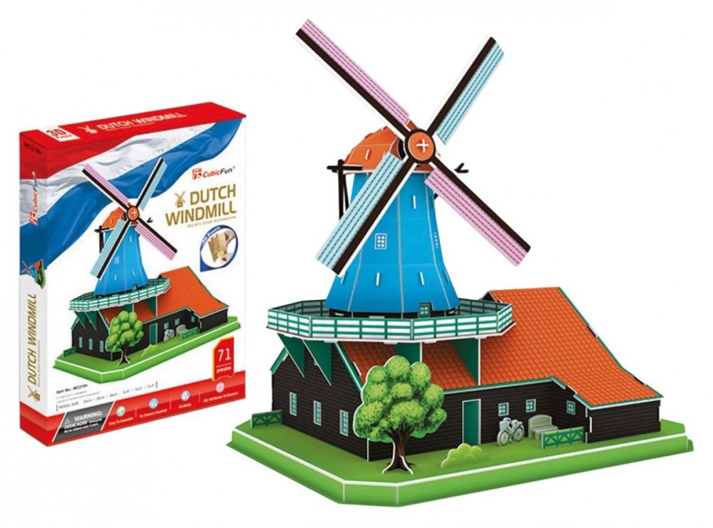 3D puzzle: Dutch Windmill CubicFun 3D building models - 3d p